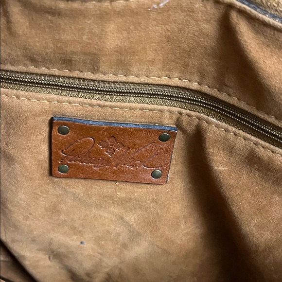 Patricia Nash Floral Embossed Brown Crossbody Bag - Picture 6 of 9